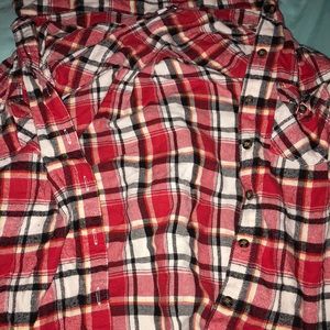 Kid’s Red Flannel Button Up Shirt